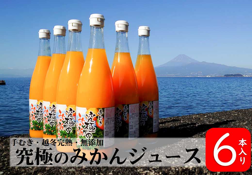 【濃厚みかん100% 無添加】手むき、究極のみかんジュース×6本入